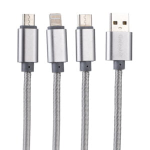 کابل تبدیل USB به لایتنینگ/USB-C/microUSB گلکسبیت مدل T3 طول 1.2 متر