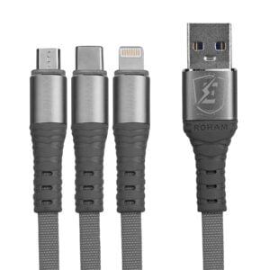 کابل تبدیل USB به microUSB / USB-C / لایتنینگ اپی مکس مدل EC - 24 طول 1.2 متر