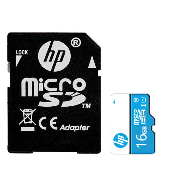 کارت حافظه‌ microSDHC اچ پی مدل mi200 کلاس 10 استاندارد UHS-I U1 سرعت 65MBps ظرفیت 16 گیگابایت به همراه آداپتور SD