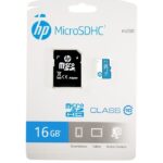 کارت حافظه‌ microSDHC اچ پی مدل mi200 کلاس 10 استاندارد UHS-I U1 سرعت 65MBps ظرفیت 16 گیگابایت به همراه آداپتور SD