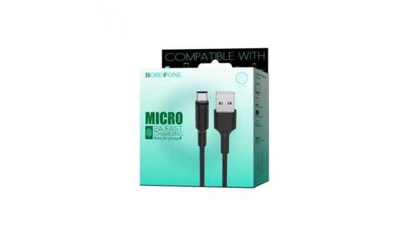 کابل تبدیل USB به MICRO USB بروفون مدل BX1 طول 1 متر