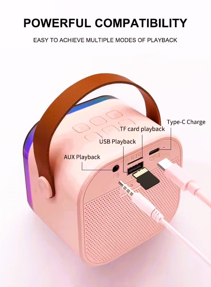 51a646g3KYL._SL1000_ اسپیکر بلوتوثی قابل حمل مدل K12 دو میکروفون - Image 3
