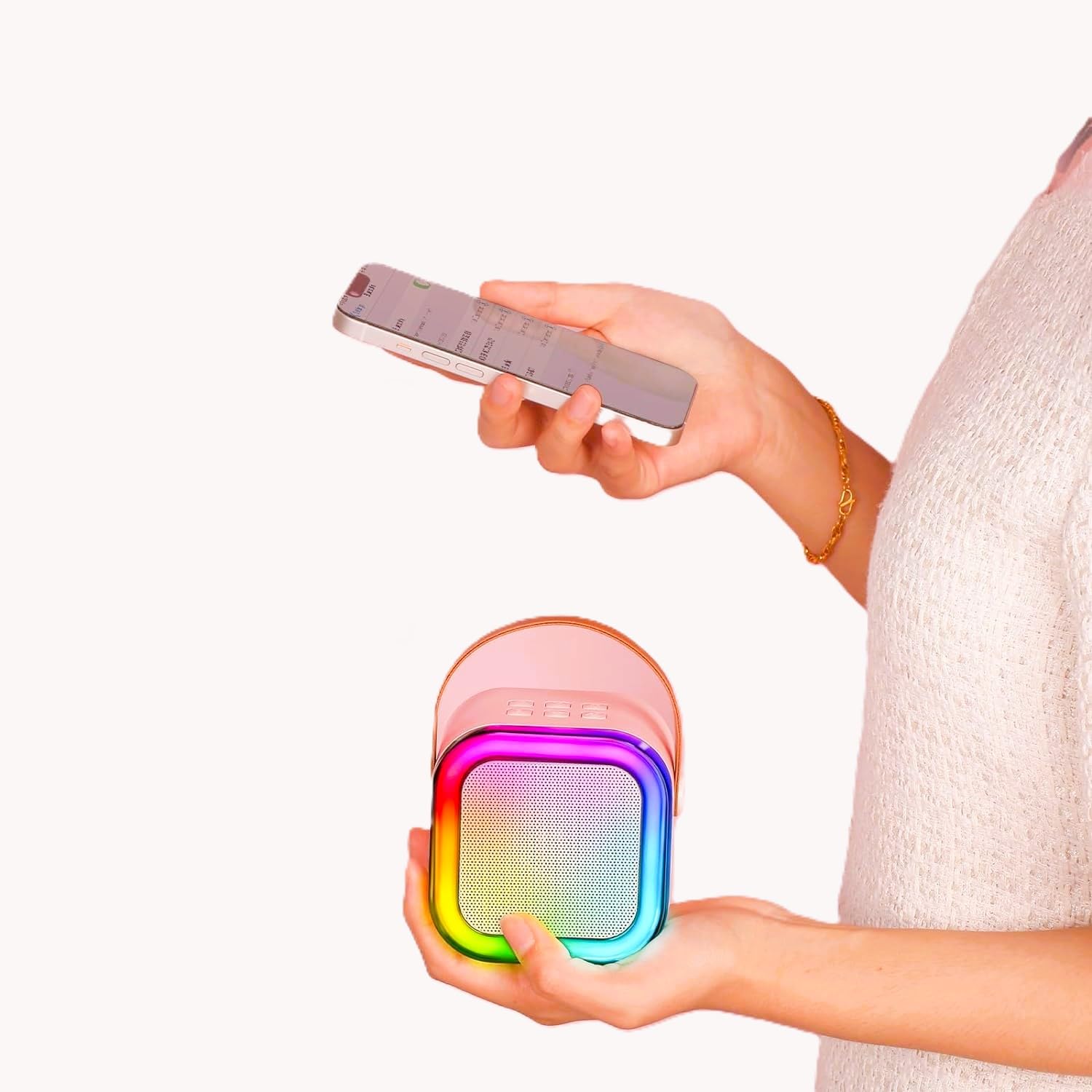 61vzY6O794L._SL1500_ اسپیکر بلوتوثی قابل حمل مدل K12 دو میکروفون - Image 5