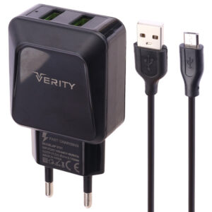 شارژر دیواری وریتی مدل AP-2121 به همراه کابل تبدیل microUSB