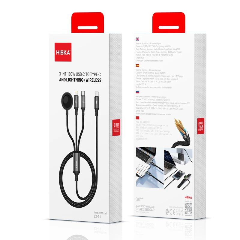 5fc67042a3cd288b8dd891b72405f58b173a68df_1730792603 کابل شارژ سه سر هیسکا مدل LX-31 - Image 7