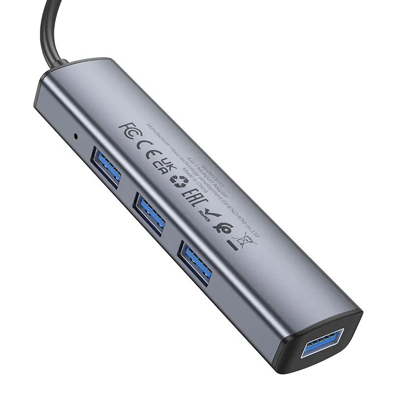 BOROFONE_HUB_DH12_4IN1_TYPE-C-4 هاب شارژر  بروفون با سری تایپ سی مدل DH12 - Image 5