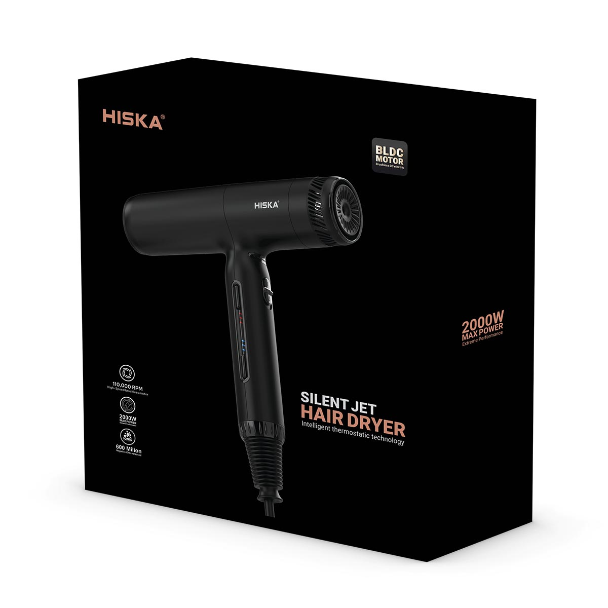 Hair-StyleH5258DKP-1 سشوار حرفه ای 2000 وات هیسکا مدل H5258 - Image 2