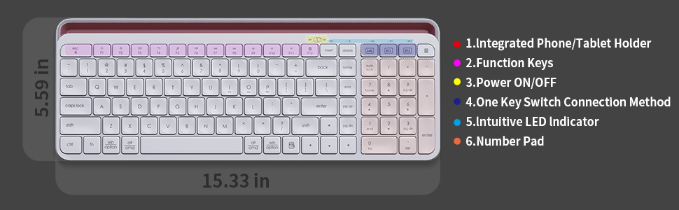 bda9e8f150c3adcaa7c48420e8d166e361d480f3cdf9c8b24d191e761c00096c کیبورد بی سیم هیسکا مدل HX-KE255 - Image 12